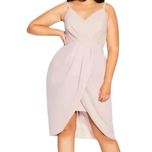 City Chic Tulip Dress Soft Blush Pink 18 NWT